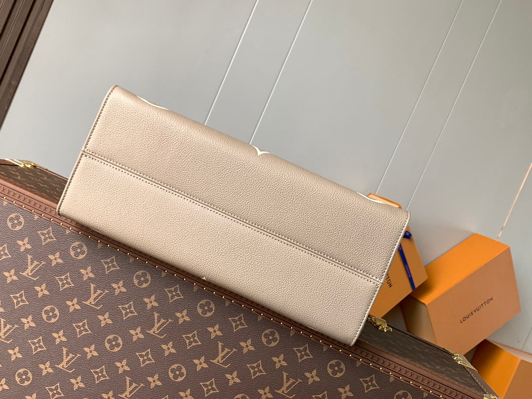 Louis Vuitton Onthego MM Tote Bag Monogram Empreinte Turtrail Auth M45494