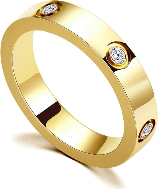 Love Friendship Ring 18K Gold Silver 