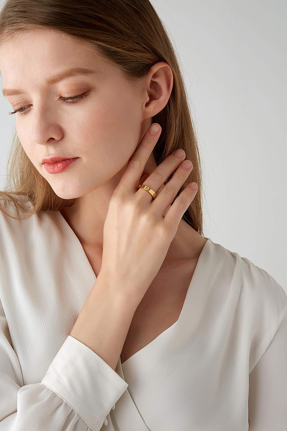 Love Friendship Ring 18K Gold Silver 