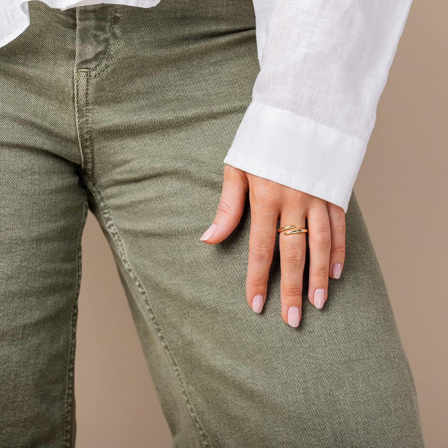 Plated Open Twist Eternity 14K Gold 